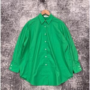 The Frankie Shop Melody Shirt Medium / Large Womens Green Organic Cotton